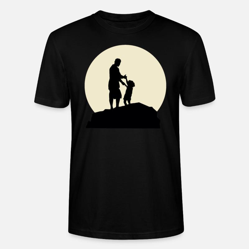 Cool Papa et Moon Design - T-shirt bio CRAFTER Stanley Stella Unisexe - noir