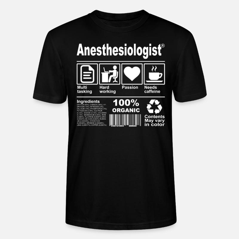 Anesthesiologist - Stanley/Stella Unisex Bio-T-Shirt CRAFTER - Schwarz