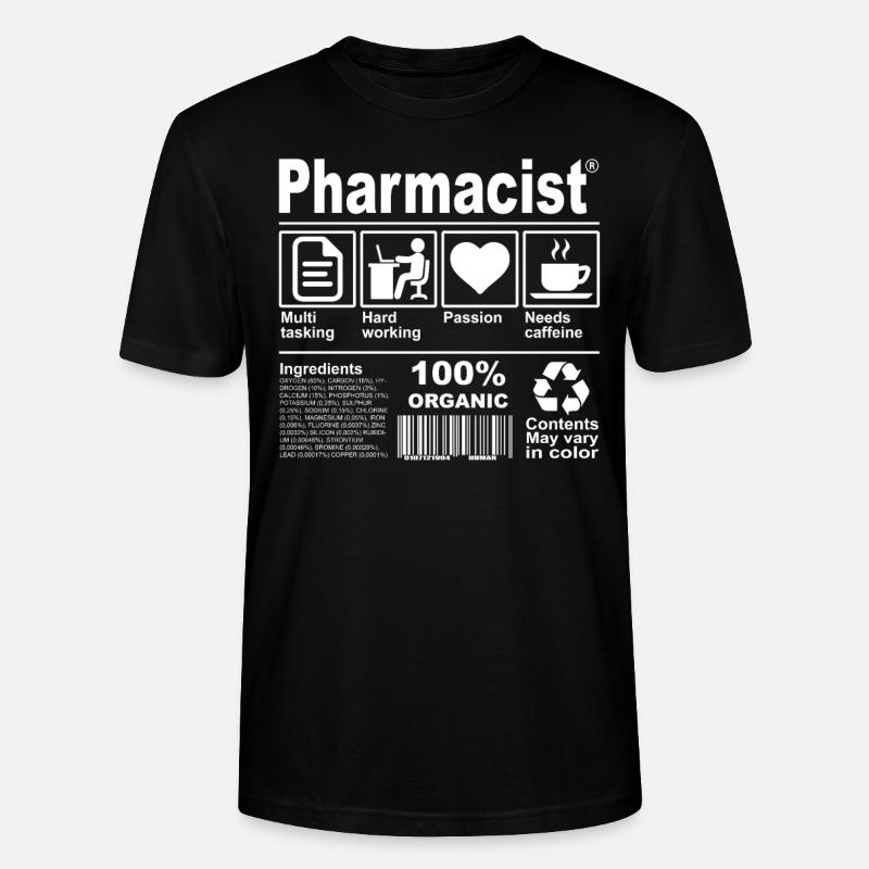 Pharmacist - Stanley/Stella Unisex Bio-T-Shirt CRAFTER - Schwarz