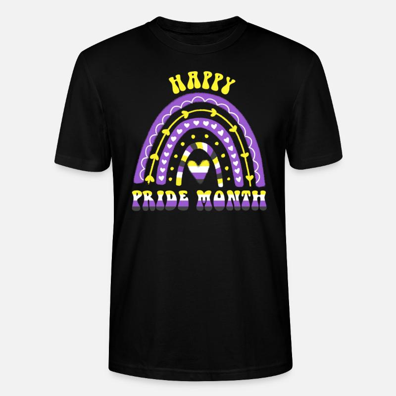 Happy Pride Month Nonbinary Regenbogen - Stanley/Stella Unisex Bio-T-Shirt CRAFTER - Schwarz