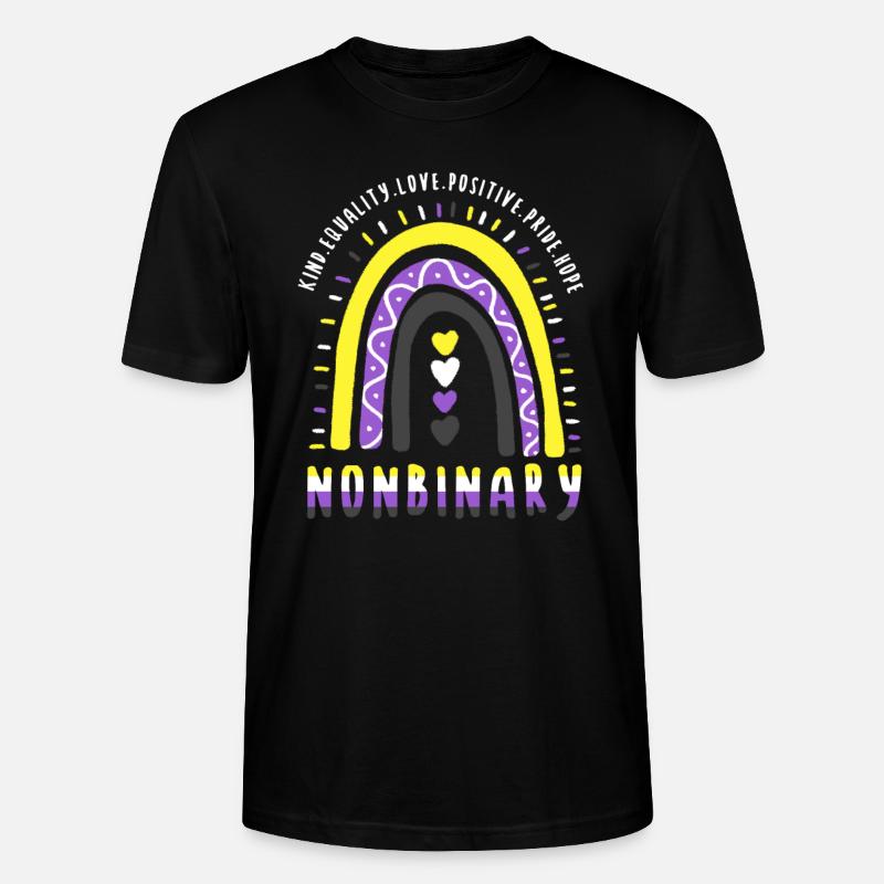 Nonbinary Boho Regenbogen - Stanley/Stella Unisex Bio-T-Shirt CRAFTER - Schwarz