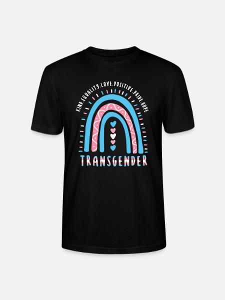 Trans Saying Transgender Boho Rainbow - Stanley/Stella CRAFTER Unisex Organic T-Shirt - black