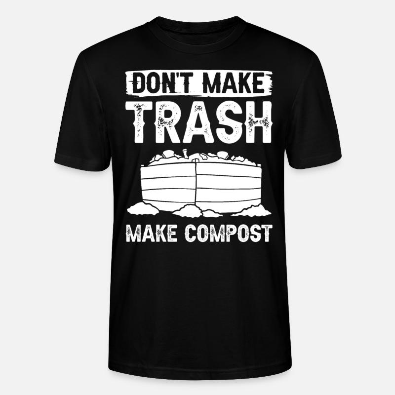 Kompostierung Kompost Wurm Abfall - Stanley/Stella Unisex Bio-T-Shirt CRAFTER - Schwarz