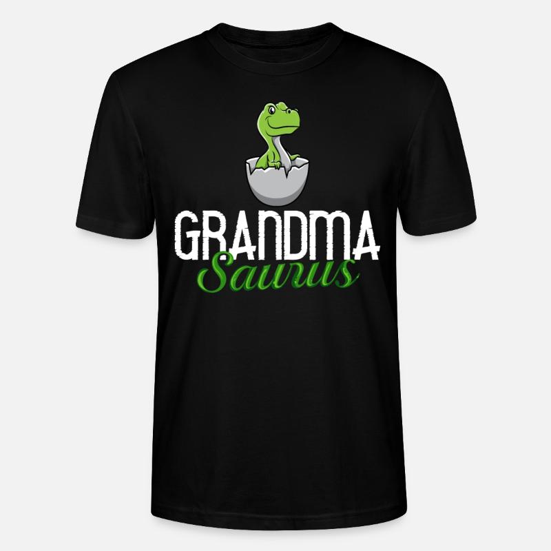 Dinosaurier Oma Saurus Omasaurus Großmutter - Stanley/Stella Unisex Bio-T-Shirt CRAFTER - Schwarz