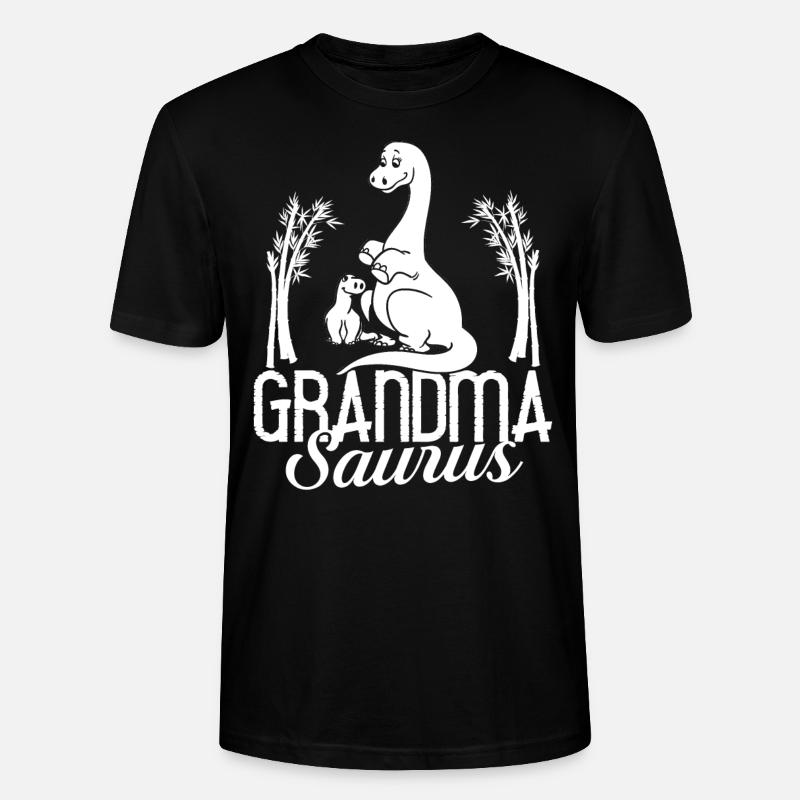 Dinosaurier Oma Saurus Omasaurus Großmutter - Stanley/Stella Unisex Bio-T-Shirt CRAFTER - Schwarz