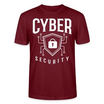 Cyber Security Information Computer Sicherheit - Stanley/Stella Unisex Bio-T-Shirt CRAFTER - Burgunderrot - Vorne - Alina (178cm) & Michal (187cm)
