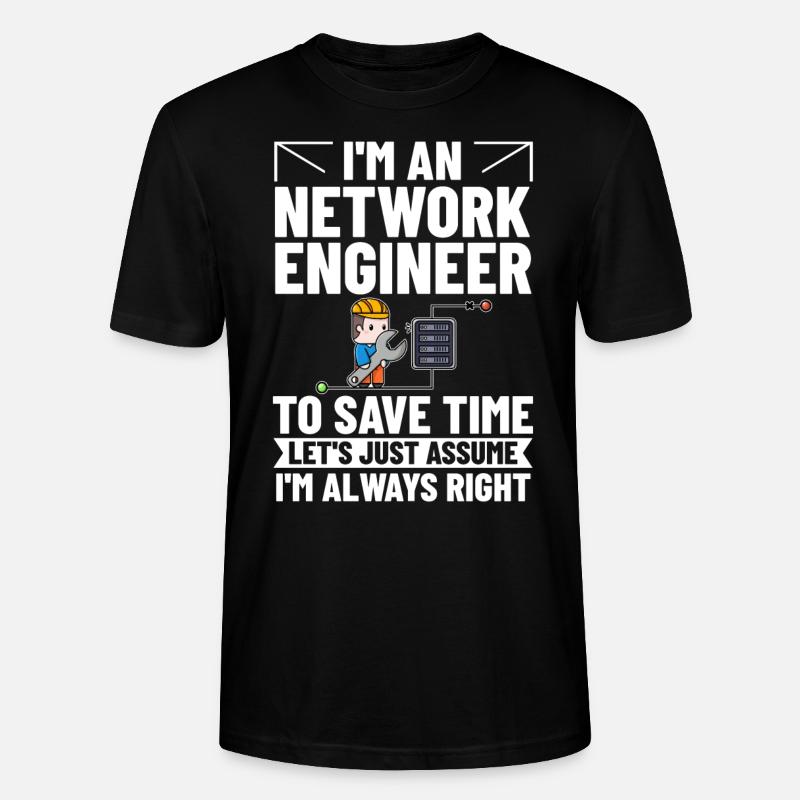 Netzwerkingenieur Network Engineer Computer - Stanley/Stella Unisex Bio-T-Shirt CRAFTER - Schwarz