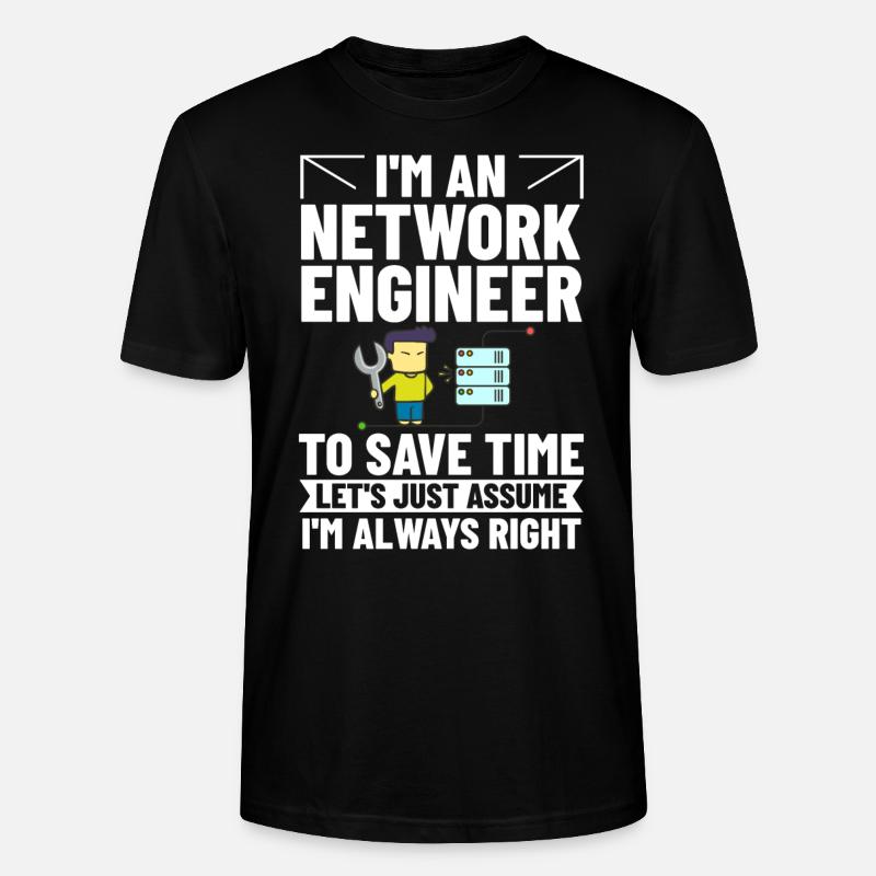 Netzwerkingenieur Network Engineer Computer - Stanley/Stella CRAFTER Unisex Organic T-Shirt - black