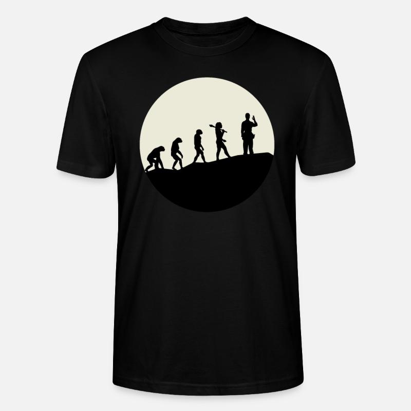 Laborer's Evolution Moon - Stanley/Stella CRAFTER Unisex Organic T-Shirt - black