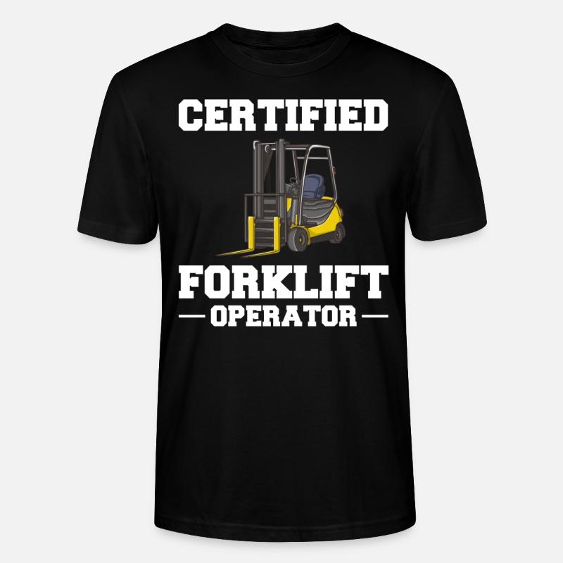 Conducteur de chariot élévateur Élévateur - T-shirt bio CRAFTER Stanley Stella Unisexe - noir