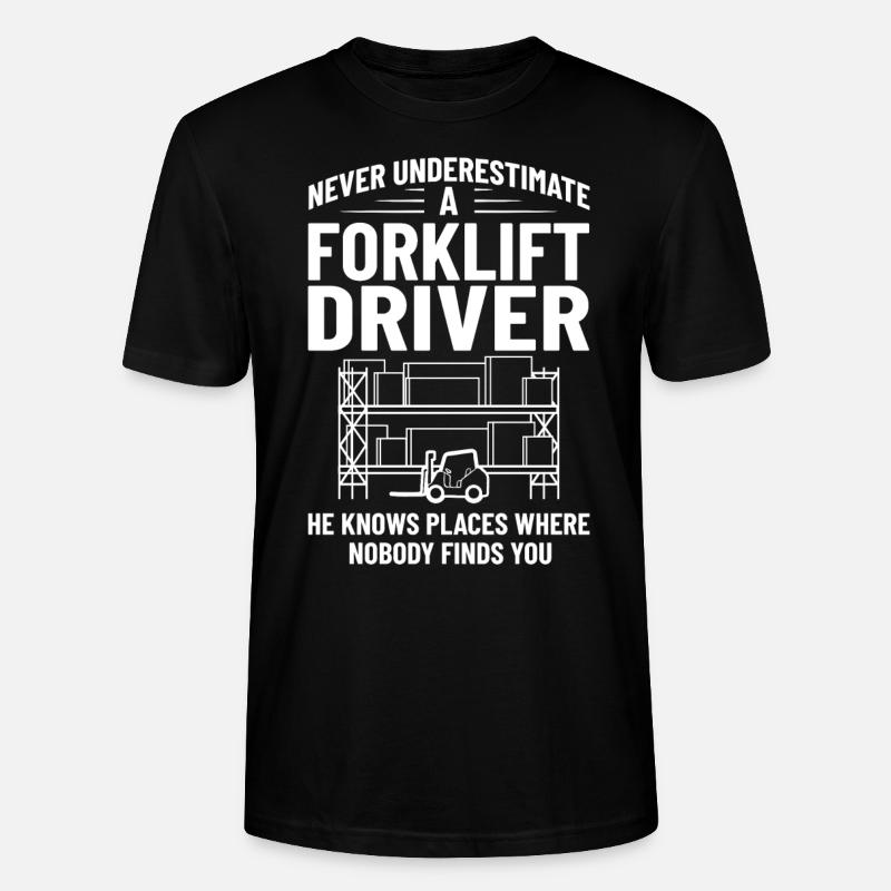 Conducteur de chariot élévateur Élévateur - T-shirt bio CRAFTER Stanley Stella Unisexe - noir