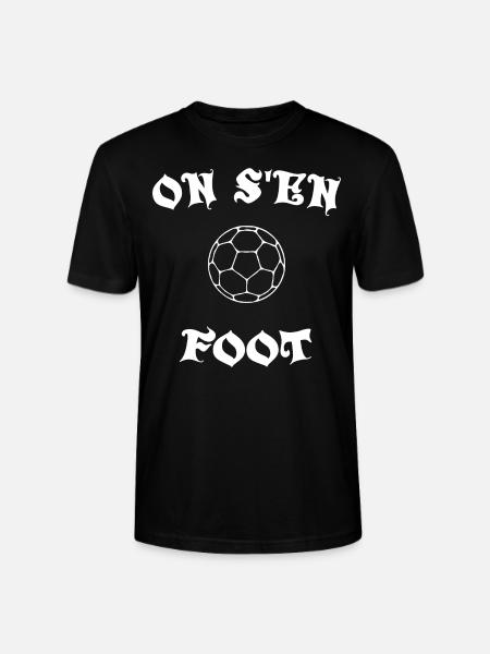 Humour,on s'en foot - T-shirt bio CRAFTER Stanley Stella Unisexe - noir
