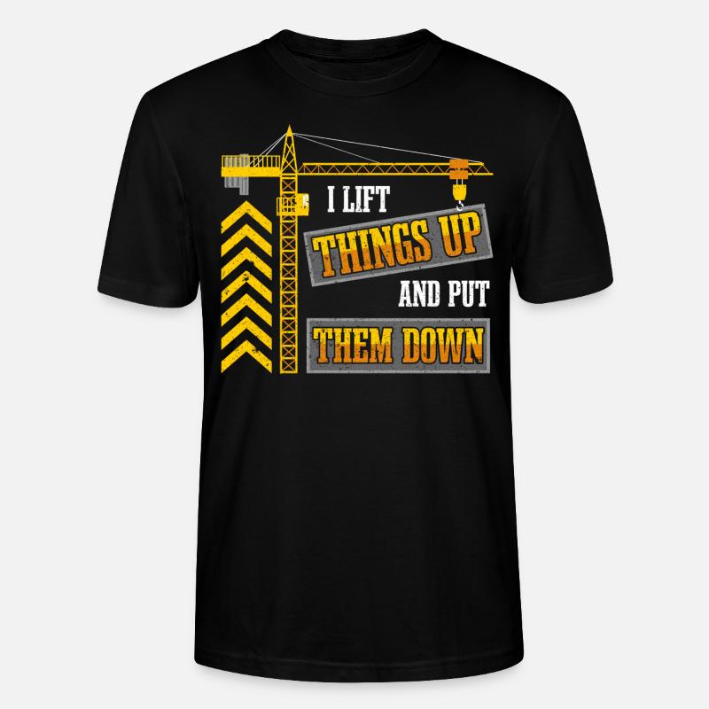 Crane Operator Construction - Stanley/Stella CRAFTER Unisex Organic T-Shirt - black