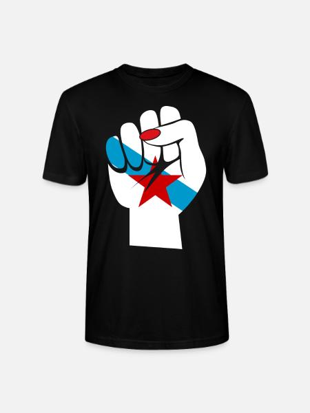 Galicia, Bandera de Galicia, bandeira do orgullo - Camiseta unisex ecológica CRAFTER de Stanley/Stella - negro