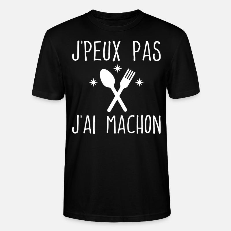 J'peux Pas J'ai Mâchon - T-shirt bio CRAFTER Stanley Stella Unisexe - noir