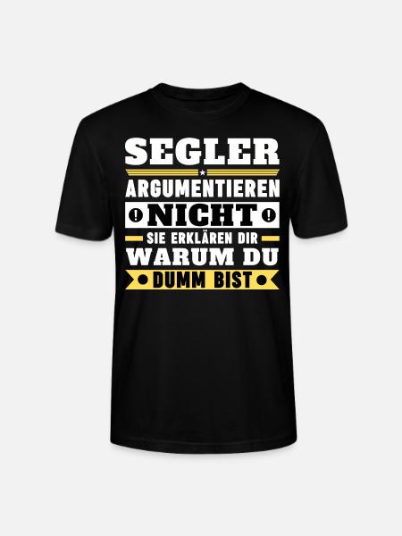Segler argumentieren nicht - Stanley/Stella Unisex Bio-T-Shirt CRAFTER - Schwarz