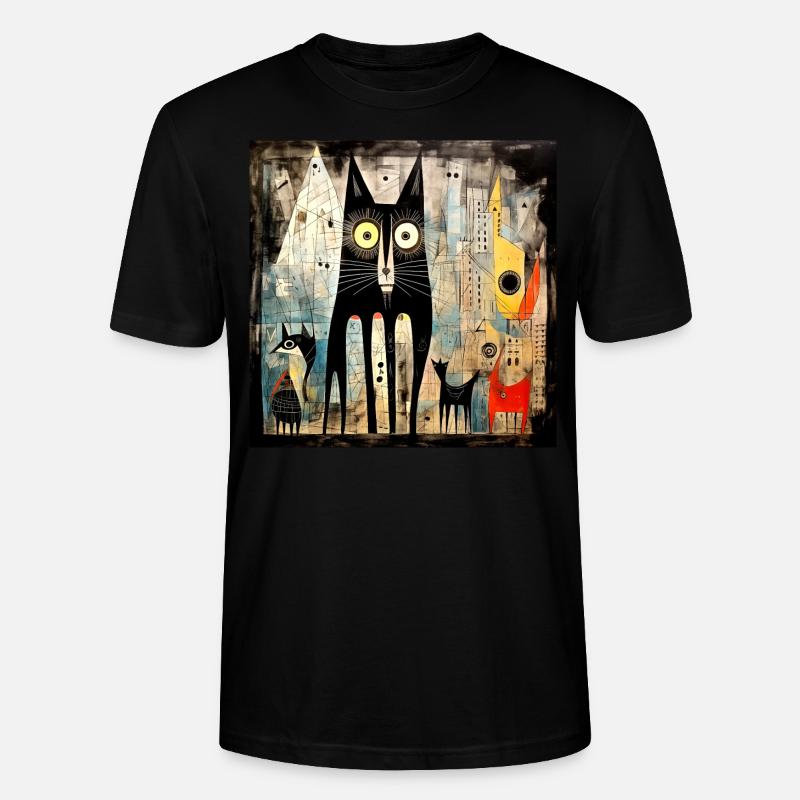 Le Chat Noir - T-shirt bio CRAFTER Stanley Stella Unisexe - noir