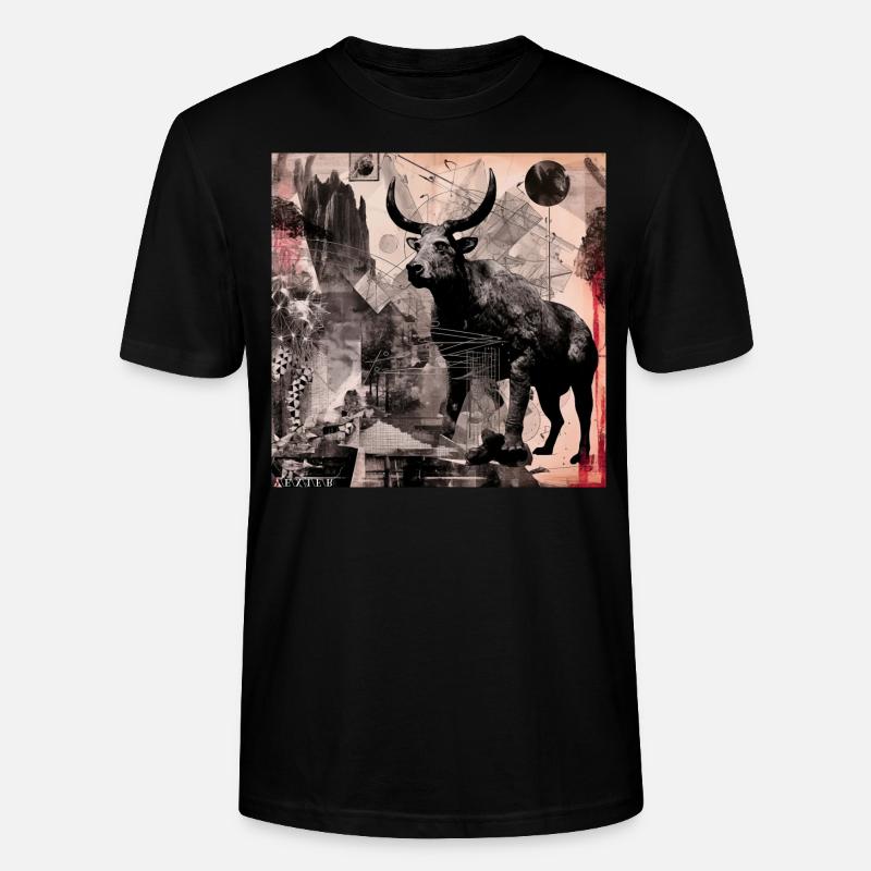 Der Stier - Stanley/Stella Unisex Bio-T-Shirt CRAFTER - Schwarz