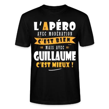 Guillaume cadeau Humour cadeau guillaume - T-shirt bio CRAFTER Stanley Stella Unisexe - noir - Devant - Alina (178cm) & Michal (187cm)