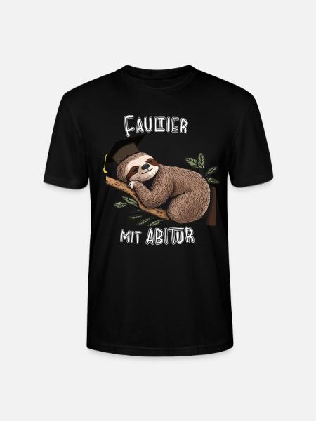 Sloth with high school diploma - Stanley/Stella CRAFTER Unisex Organic T-Shirt - black