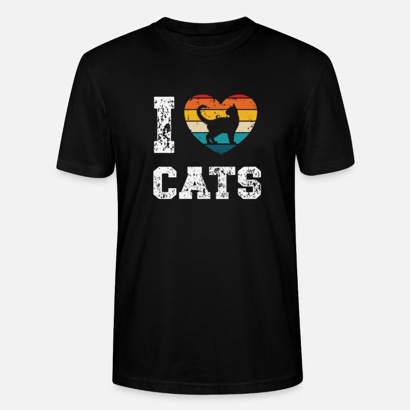 J’adore les chats - T-shirt bio CRAFTER Stanley Stella Unisexe - noir