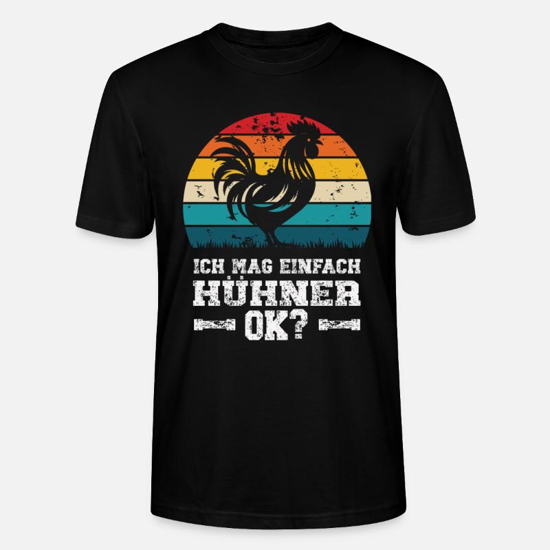 Ich mag Hühner - Stanley/Stella Unisex Bio-T-Shirt CRAFTER - Schwarz