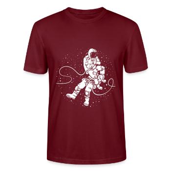 Funny BJJ - Stanley/Stella CRAFTER Unisex Organic T-Shirt - burgundy - Front - Alina (178cm) & Michal (187cm)