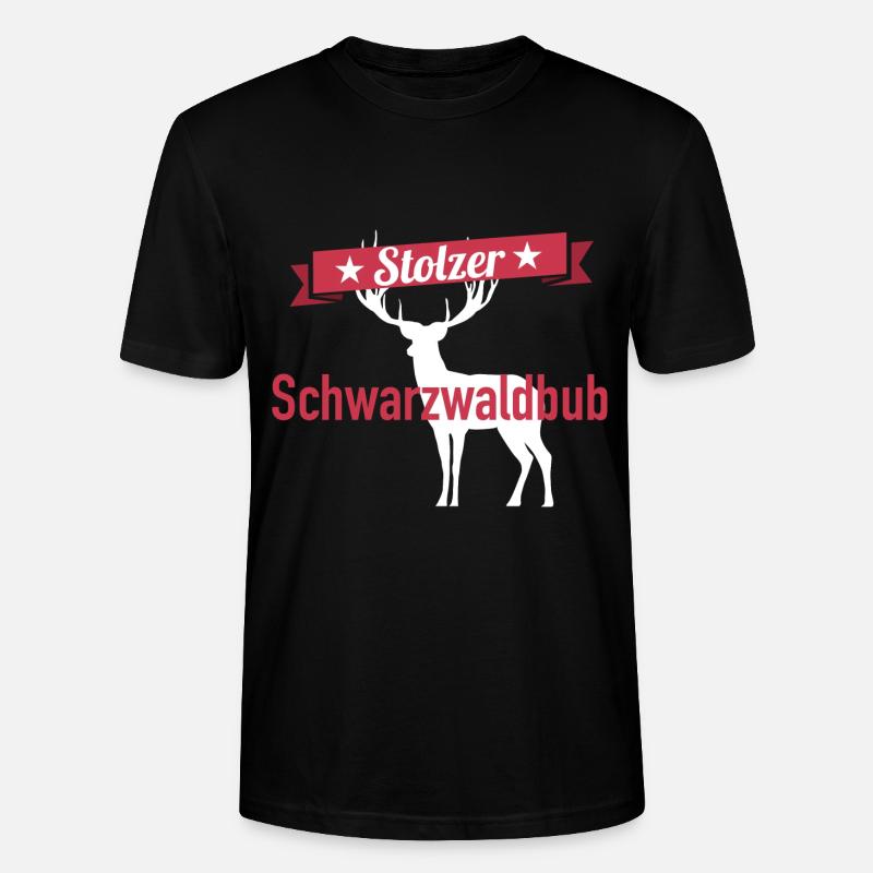 Stolzer Schwarzwaldbub Schwarzwald Design - Stanley/Stella Unisex Bio-T-Shirt CRAFTER - Schwarz