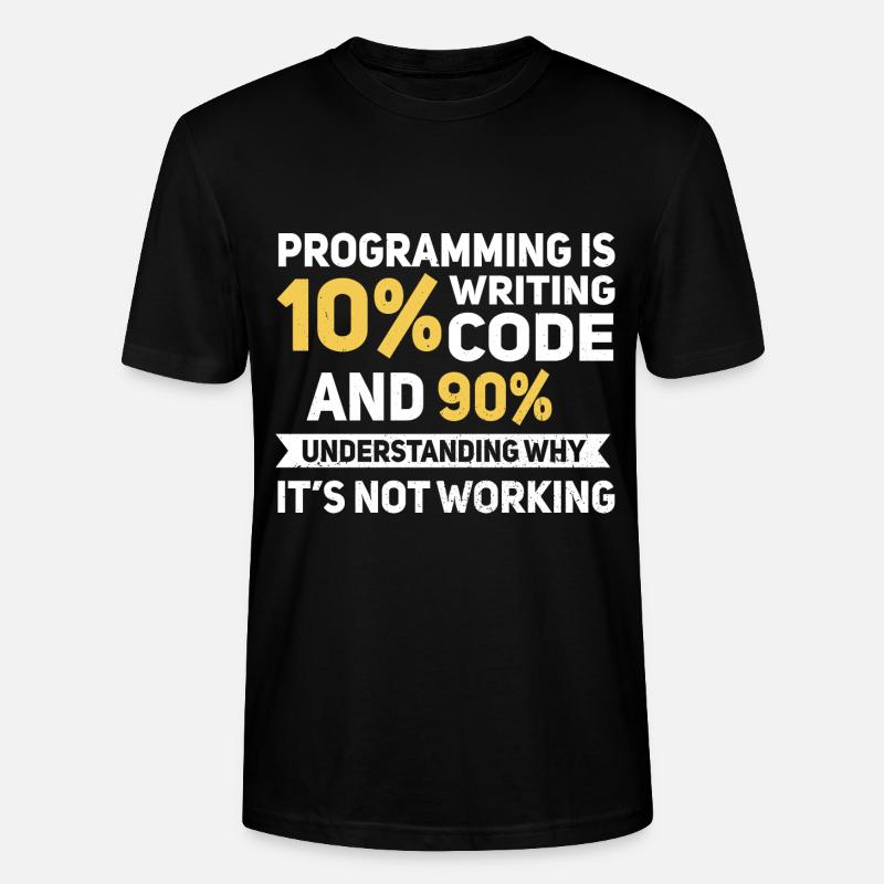 Quota de programmation... Programmeurs & Nerd - T-shirt bio CRAFTER Stanley Stella Unisexe - noir
