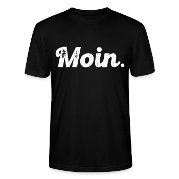 Moin. - Stanley/Stella Unisex Bio-T-Shirt CRAFTER - Schwarz - Vorne - Alina (178cm) & Michal (187cm)