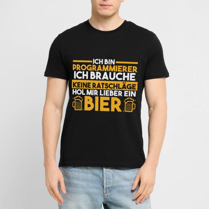 Programmieren Entwickler Coder Bier Programmierer Stanley/Stella Unisex Bio-T-Shirt CRAFTER