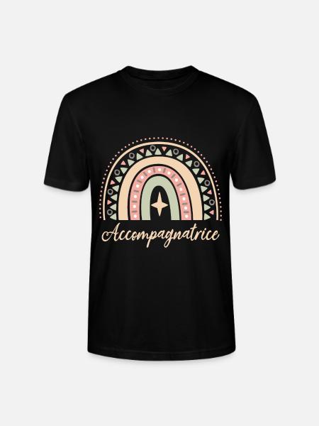 Accompagnatrice. Boho Rainbow accompagnatrice. - T-shirt bio CRAFTER Stanley Stella Unisexe - noir
