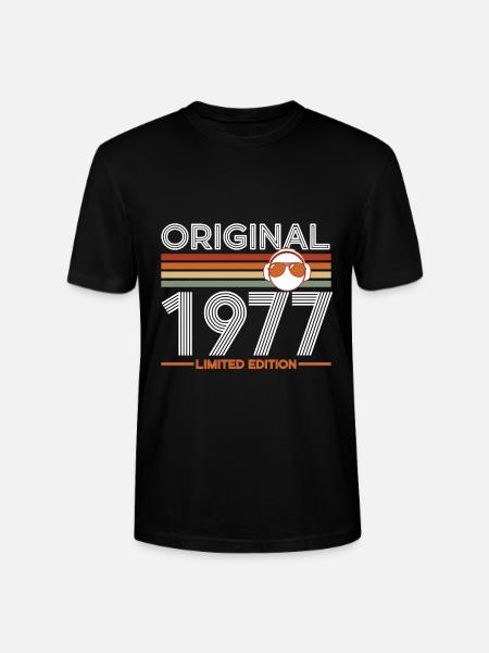 1977 - Stanley/Stella CRAFTER Unisex Organic T-Shirt - black