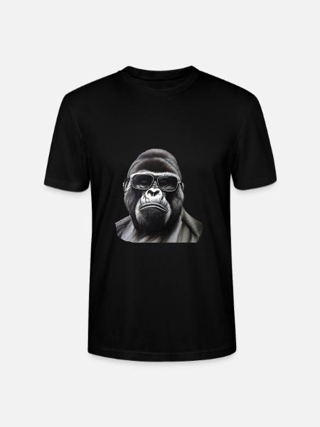 Gorille cool - T-shirt bio CRAFTER Stanley Stella Unisexe - noir