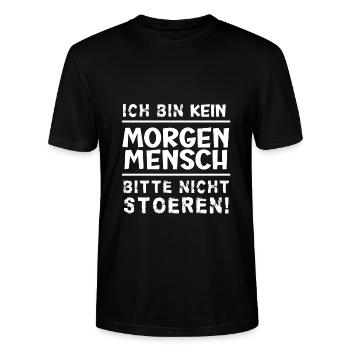 Not a morning person - please do not disturb - Stanley/Stella CRAFTER Unisex Organic T-Shirt - black - Front - Alina (178cm) & Michal (187cm)