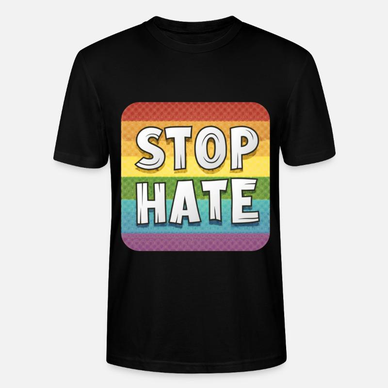 LGBTQ Stop Hate - Stanley/Stella Unisex Bio-T-Shirt CRAFTER - Schwarz