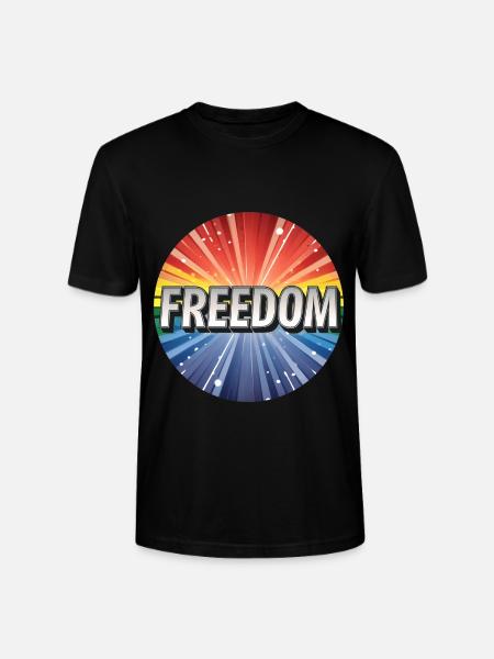 LGBTQ Freedom - Stanley/Stella CRAFTER Unisex Organic T-Shirt - black