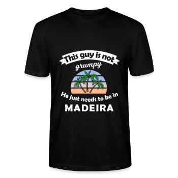 Vacances à Madère - T-shirt bio CRAFTER Stanley Stella Unisexe - noir - Devant - Alina (178cm) & Michal (187cm)