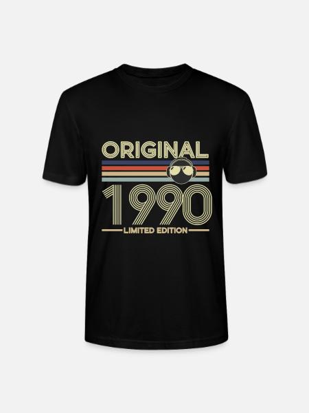 1990 - Stanley/Stella CRAFTER Unisex Organic T-Shirt - black