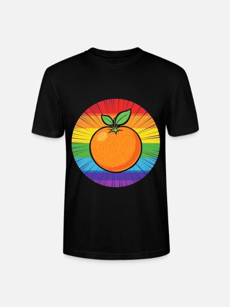 LGBTQ Orange - Stanley/Stella CRAFTER Unisex Organic T-Shirt - black