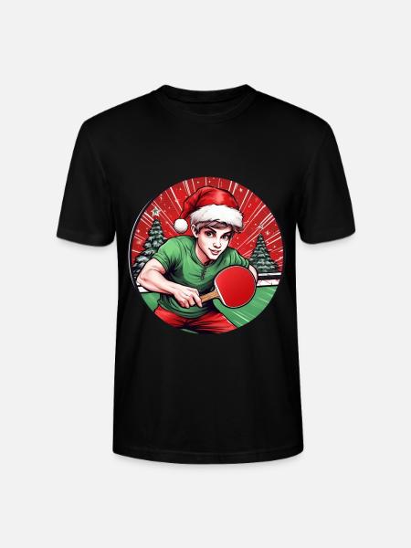 Christmas Elf Ping Pong - Stanley/Stella CRAFTER Unisex Organic T-Shirt - black