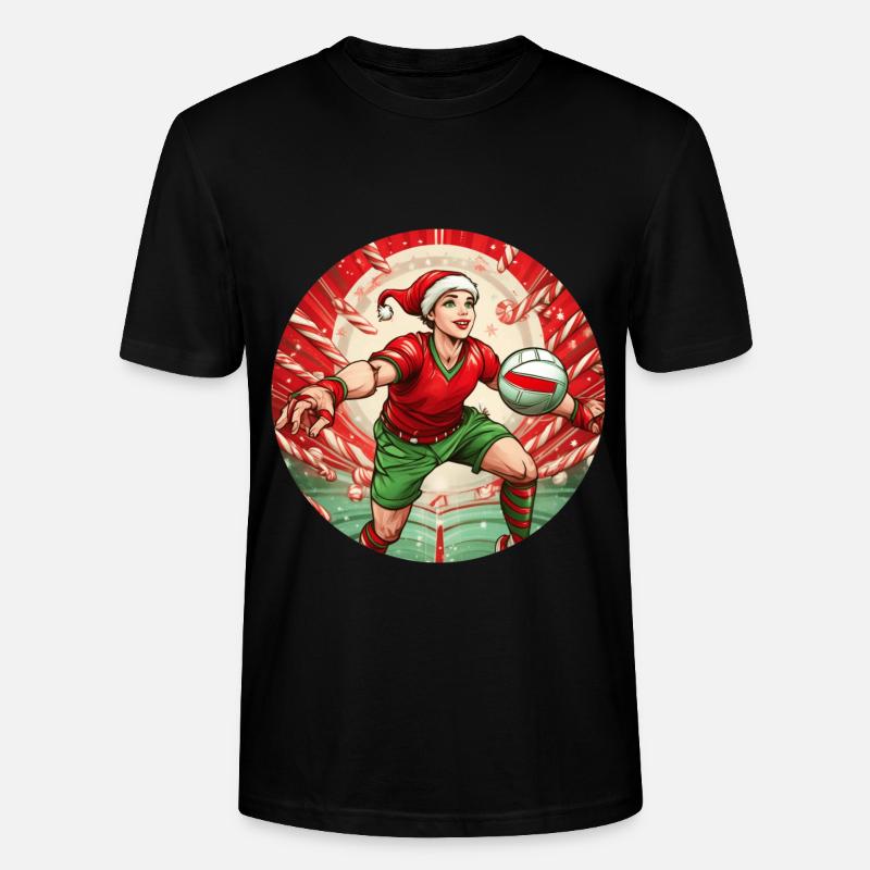 Volley-ball des elfes de Noël - T-shirt bio CRAFTER Stanley Stella Unisexe - noir