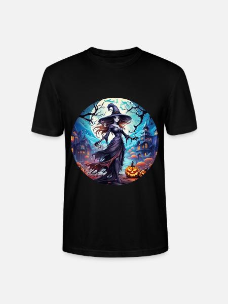 Gruseliges Halloween-partykostüm Hexe - Stanley/Stella CRAFTER Unisex Organic T-Shirt - black