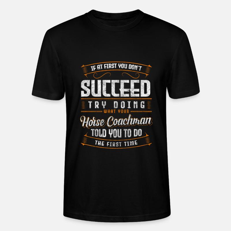 Pferdekutsche Hobby Wagen - Stanley/Stella Unisex Bio-T-Shirt CRAFTER - Schwarz