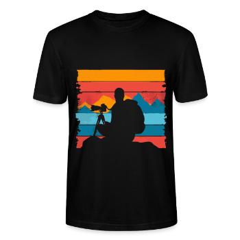 Photographie Nature Photographie Appareil photo reflex - T-shirt bio CRAFTER Stanley Stella Unisexe - noir - Devant - Alina (178cm) & Michal (187cm)