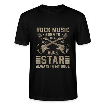 Rock Heavy Metal Guitare Énergie - T-shirt bio CRAFTER Stanley Stella Unisexe - noir - Devant - Alina (178cm) & Michal (187cm)