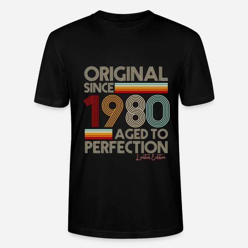 1980 - Stanley/Stella Unisex Bio-T-Shirt CRAFTER - Schwarz