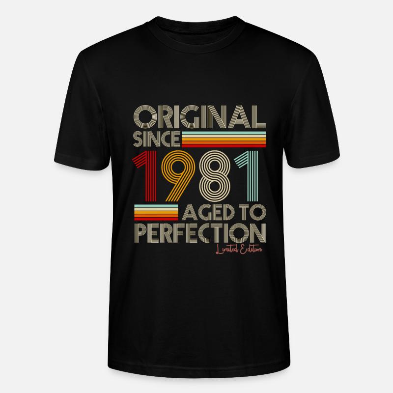 1981 - Stanley/Stella Unisex Bio-T-Shirt CRAFTER - Schwarz