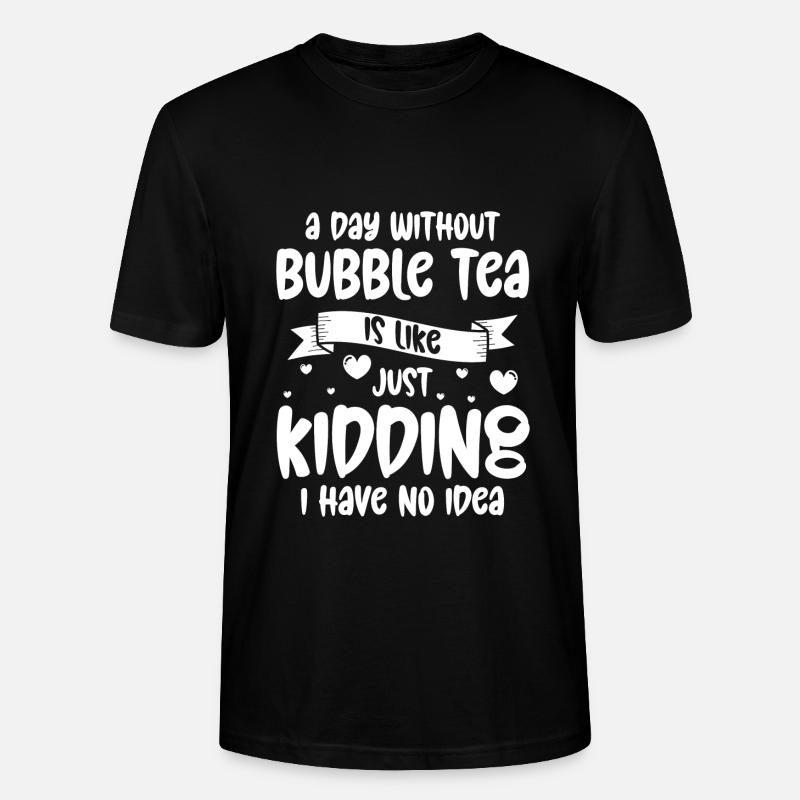Bubble Tea Drink Japan Tapioca - T-shirt bio CRAFTER Stanley Stella Unisexe - noir