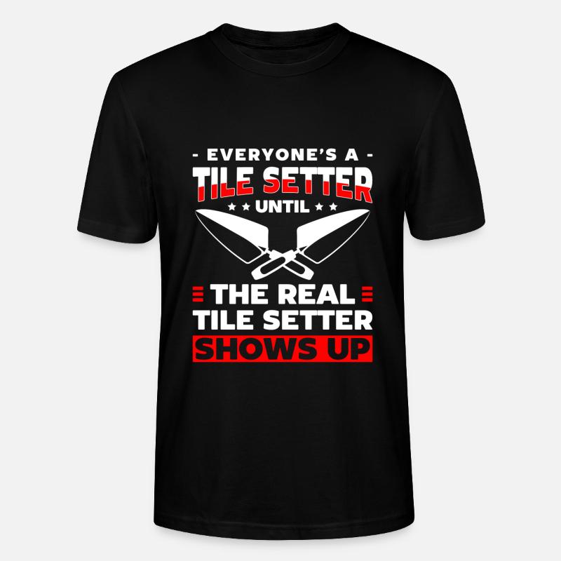 Tiler Construction Worker Ceramics - Stanley/Stella CRAFTER Unisex Organic T-Shirt - black